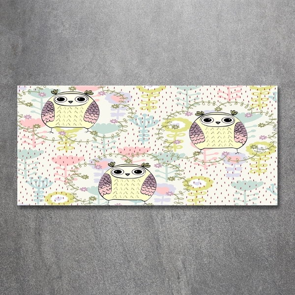 Schilderij op glas Uilen