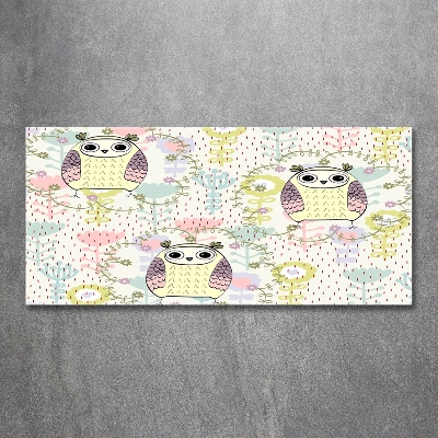 Schilderij op glas Uilen