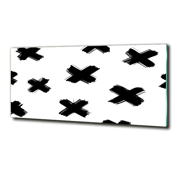 Glazen schilderij Zwart-witte vlekken