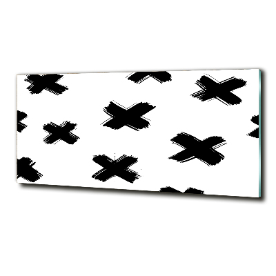 Glazen schilderij Zwart-witte vlekken