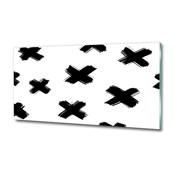 Glazen schilderij Zwart-witte vlekken