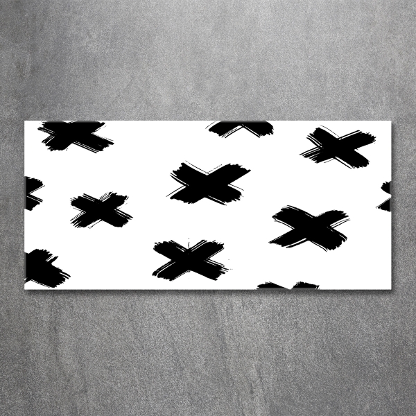 Glazen schilderij Zwart-witte vlekken