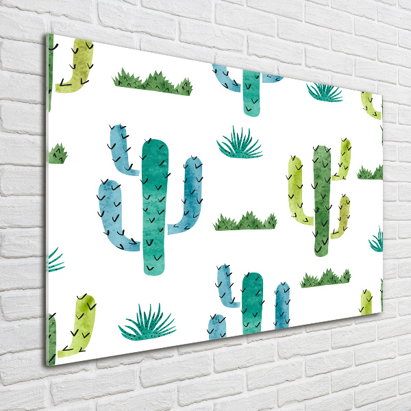 Glazen schilderij Cactussen