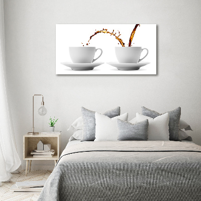Schilderij glas Koffie ingeschonken