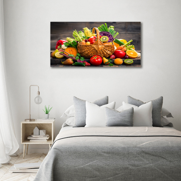 Glazen schilderij Fruit- en groentemand