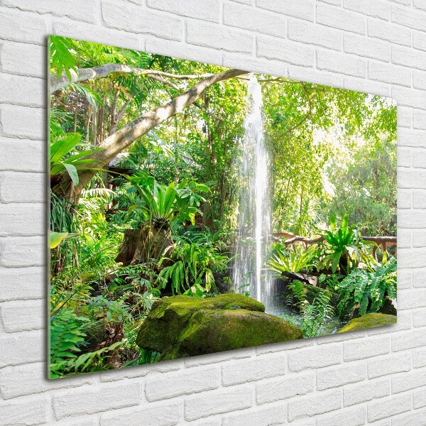 Schilderij op glas Waterval