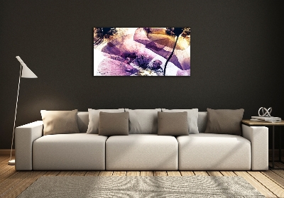 Schilderij glas Droge klaprozen