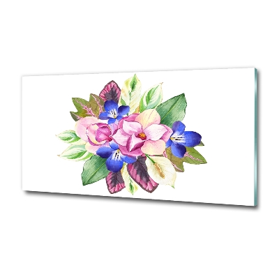 Schilderij op glas Een boeket bloemen