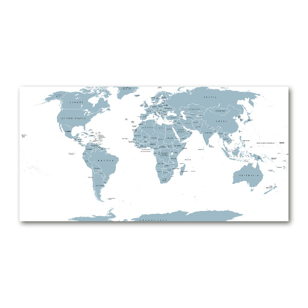 Schilderij glas Politieke kaart