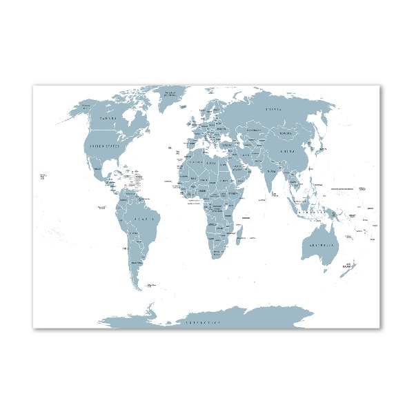 Schilderij glas Politieke kaart