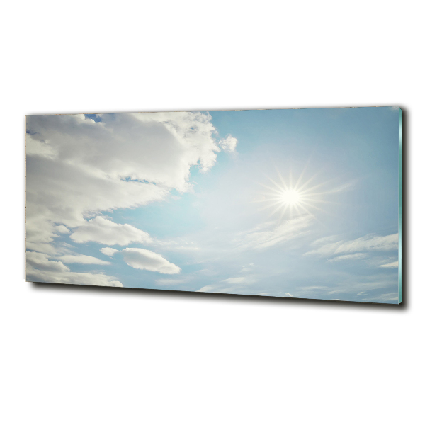 Schilderij glas Wolken aan de hemel