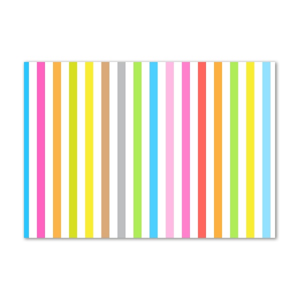 Schilderij glas Kleurrijke strepen