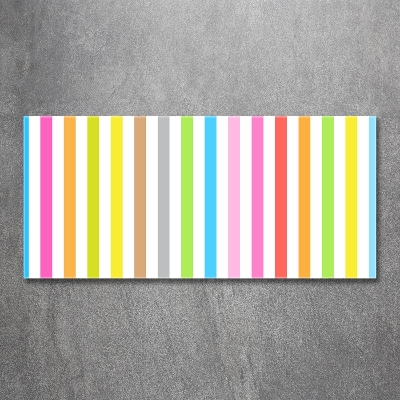 Schilderij glas Kleurrijke strepen