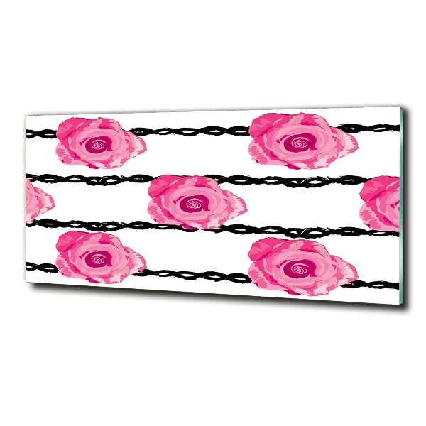 Foto schilderij op glas Rozen