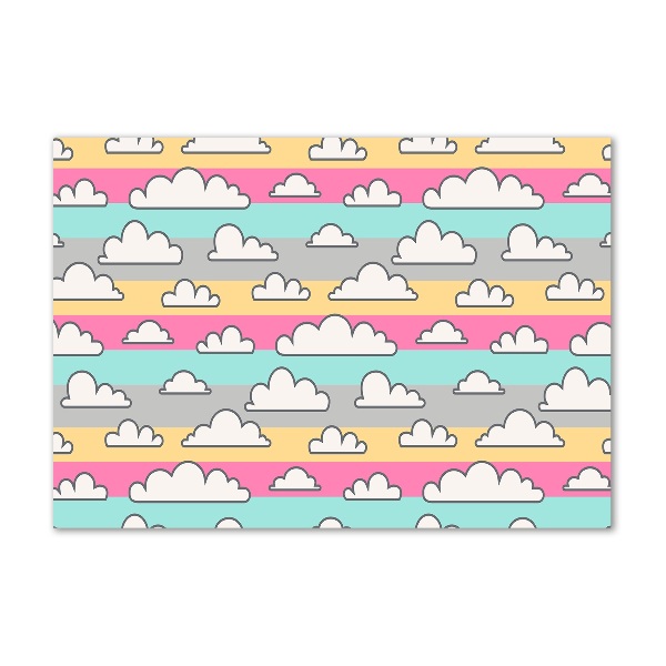 Glazen schilderij Wolken