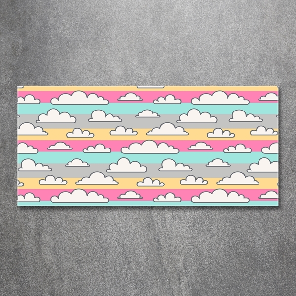 Glazen schilderij Wolken