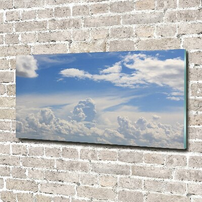 Schilderij op glas Wolken aan de hemel