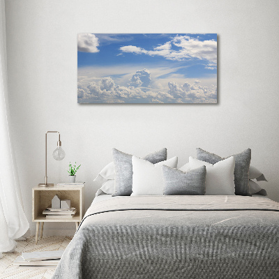 Schilderij op glas Wolken aan de hemel