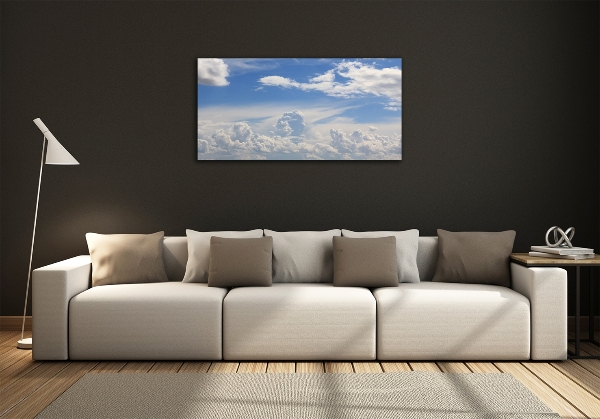 Schilderij op glas Wolken aan de hemel