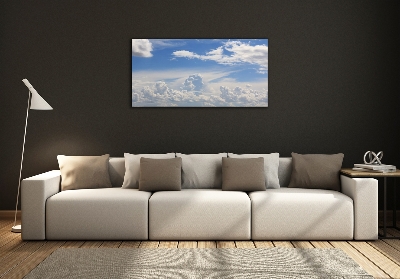 Schilderij op glas Wolken aan de hemel