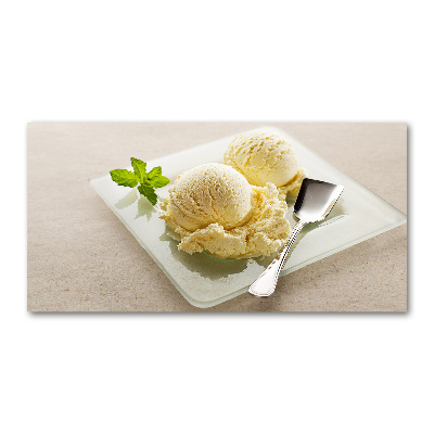 Glazen schilderij IJs op een bord