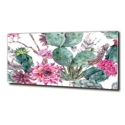 Glazen schilderij Cactussen