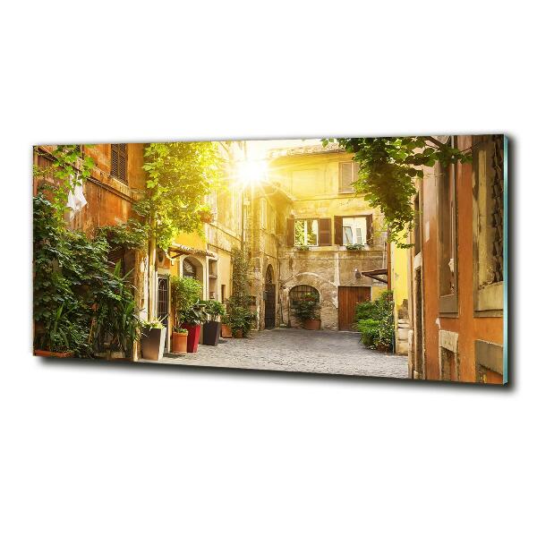 Schilderij glas Italiaanse straten