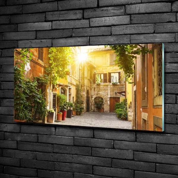 Schilderij glas Italiaanse straten
