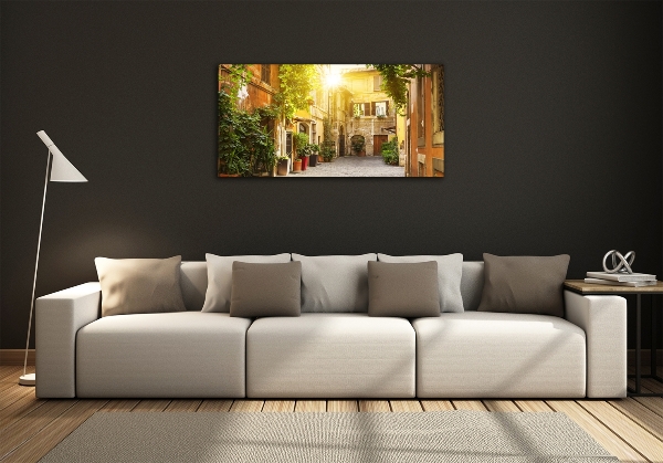 Schilderij glas Italiaanse straten