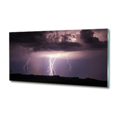 Foto schilderij op glas Onweer