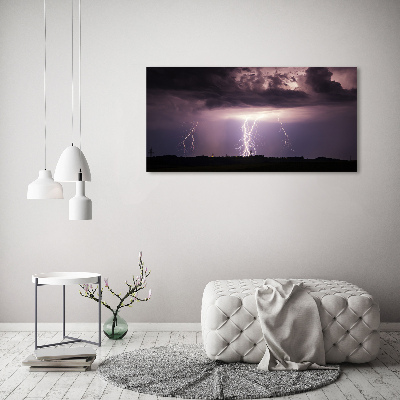 Foto schilderij op glas Onweer