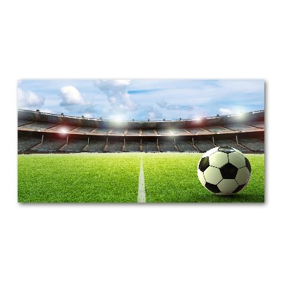 Schilderij glas De bal op het veld