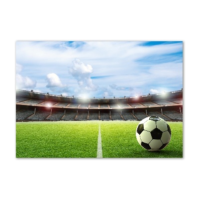 Schilderij glas De bal op het veld