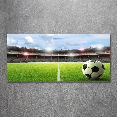 Schilderij glas De bal op het veld