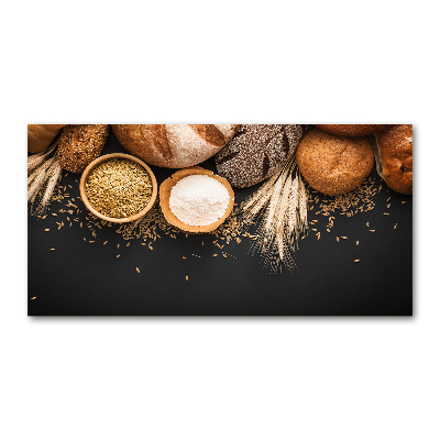 Foto schilderij op glas Brood en tarwe