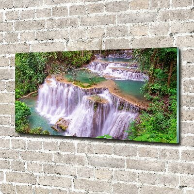 Schilderij glas Thaise waterval