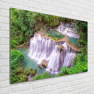 Schilderij glas Thaise waterval