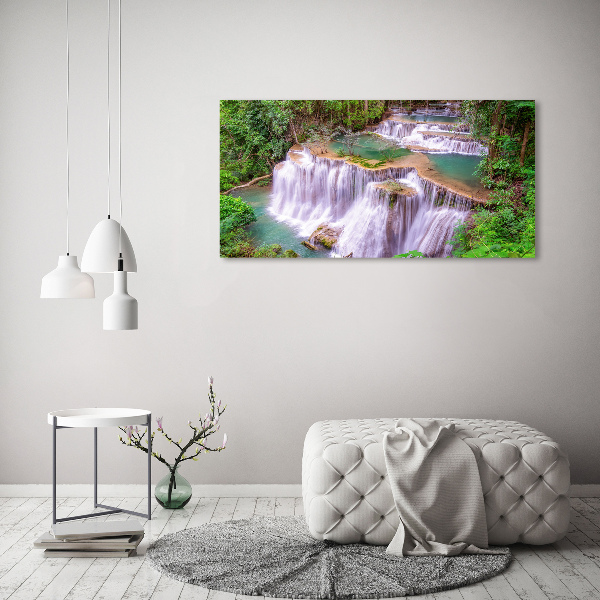 Schilderij glas Thaise waterval