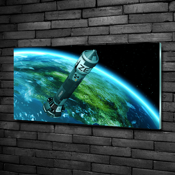 Schilderij op glas Kernraket