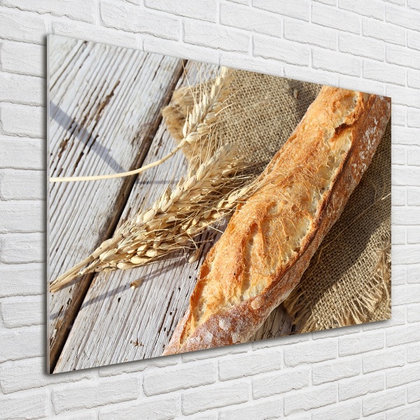 Schilderij glas Verse baguette