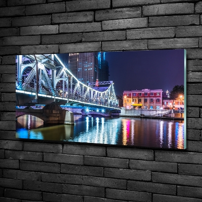 Schilderij glas Shanghai-brug