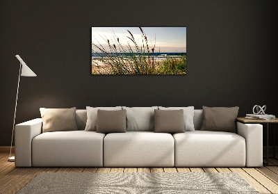 Schilderij glas duinen aan zee