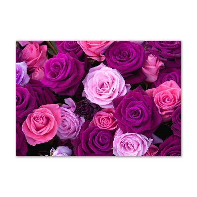 Glazen schilderij Rozen