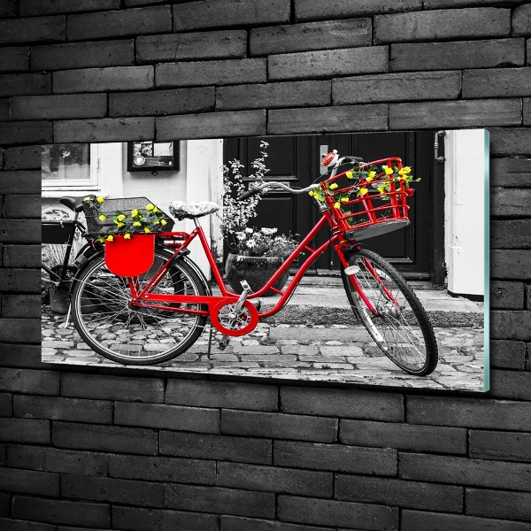 Schilderij op glas Stadsfiets