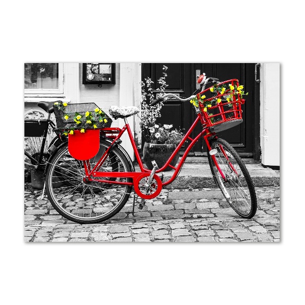 Schilderij op glas Stadsfiets