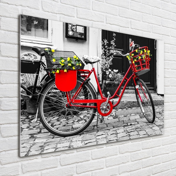 Schilderij op glas Stadsfiets