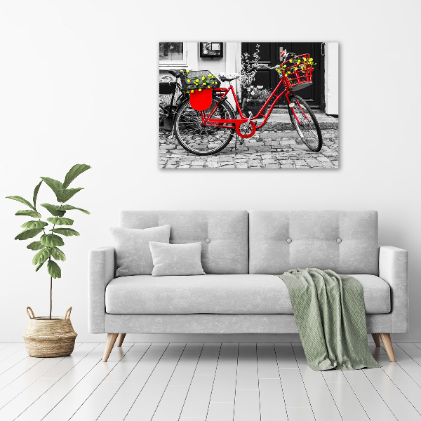 Schilderij op glas Stadsfiets