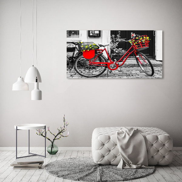 Schilderij op glas Stadsfiets