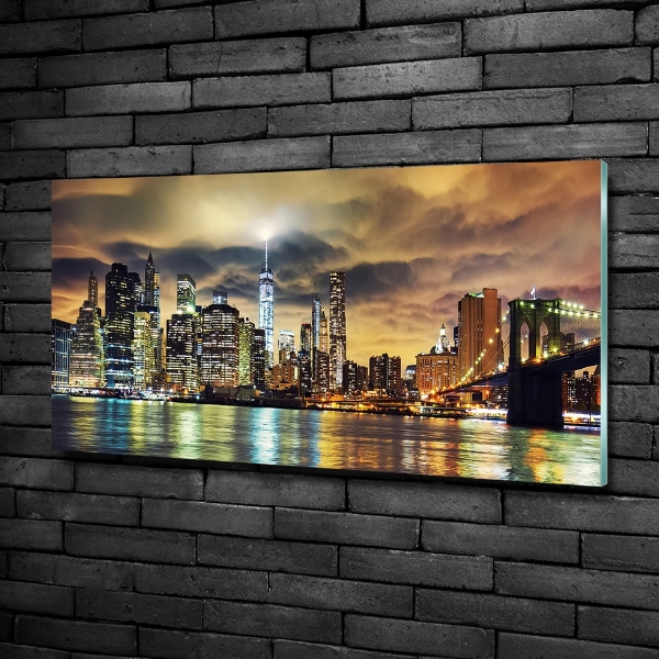 Schilderij glas Manhattan, New York