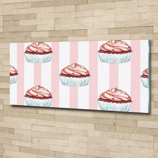 Schilderij glas Cupcakes